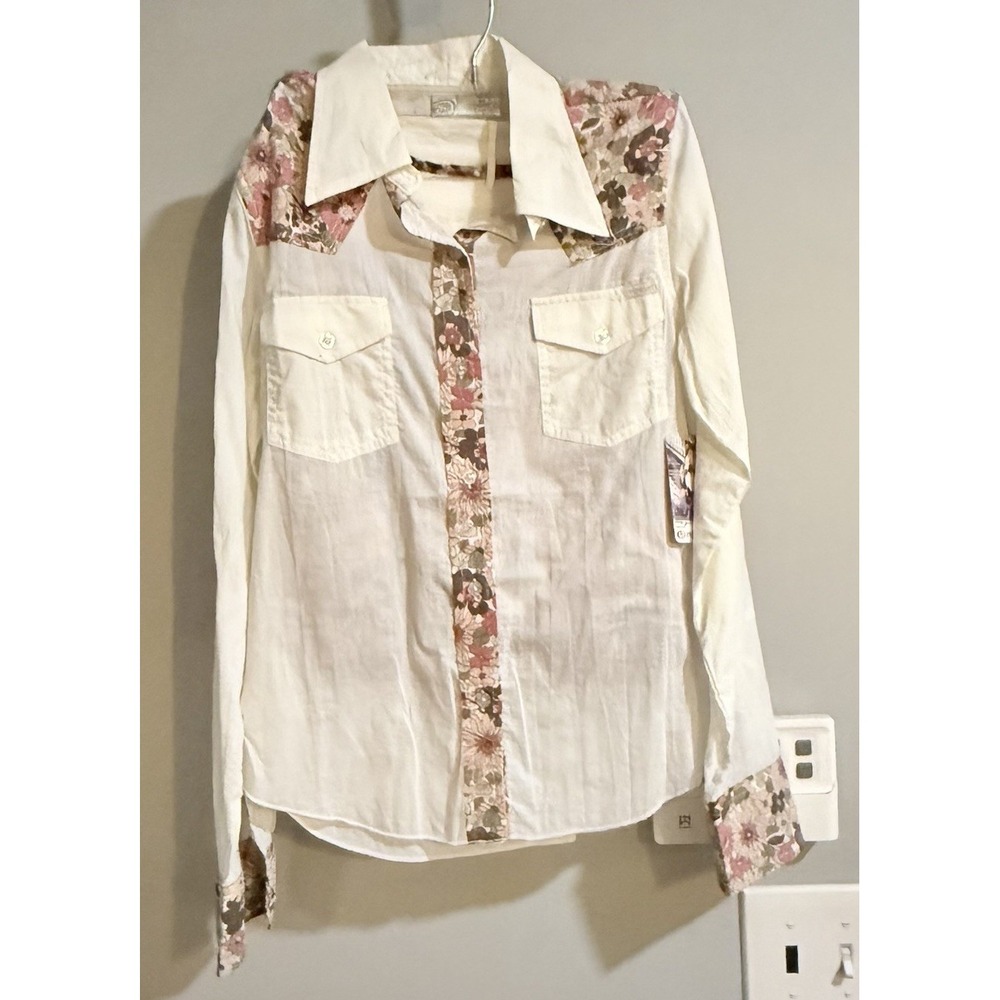 Rip‎ Curl Top & Skirt Set Button Up Floral Long Sleeve Beach Womens Medium New